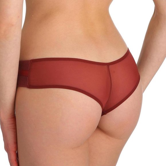 NWOT Marie Jo Rafael Terracotta Brown Mesh Back Cheeky Thong - Picture 2 of 4